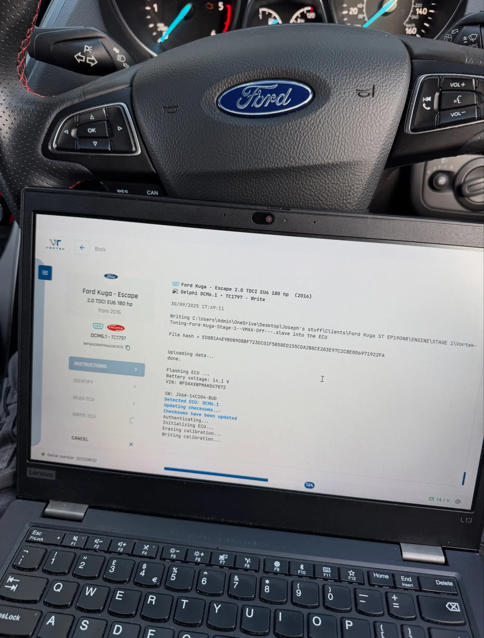 Ford Kuga 2.0 TDCi 180hp Stage 1 photographed by MTechTuning