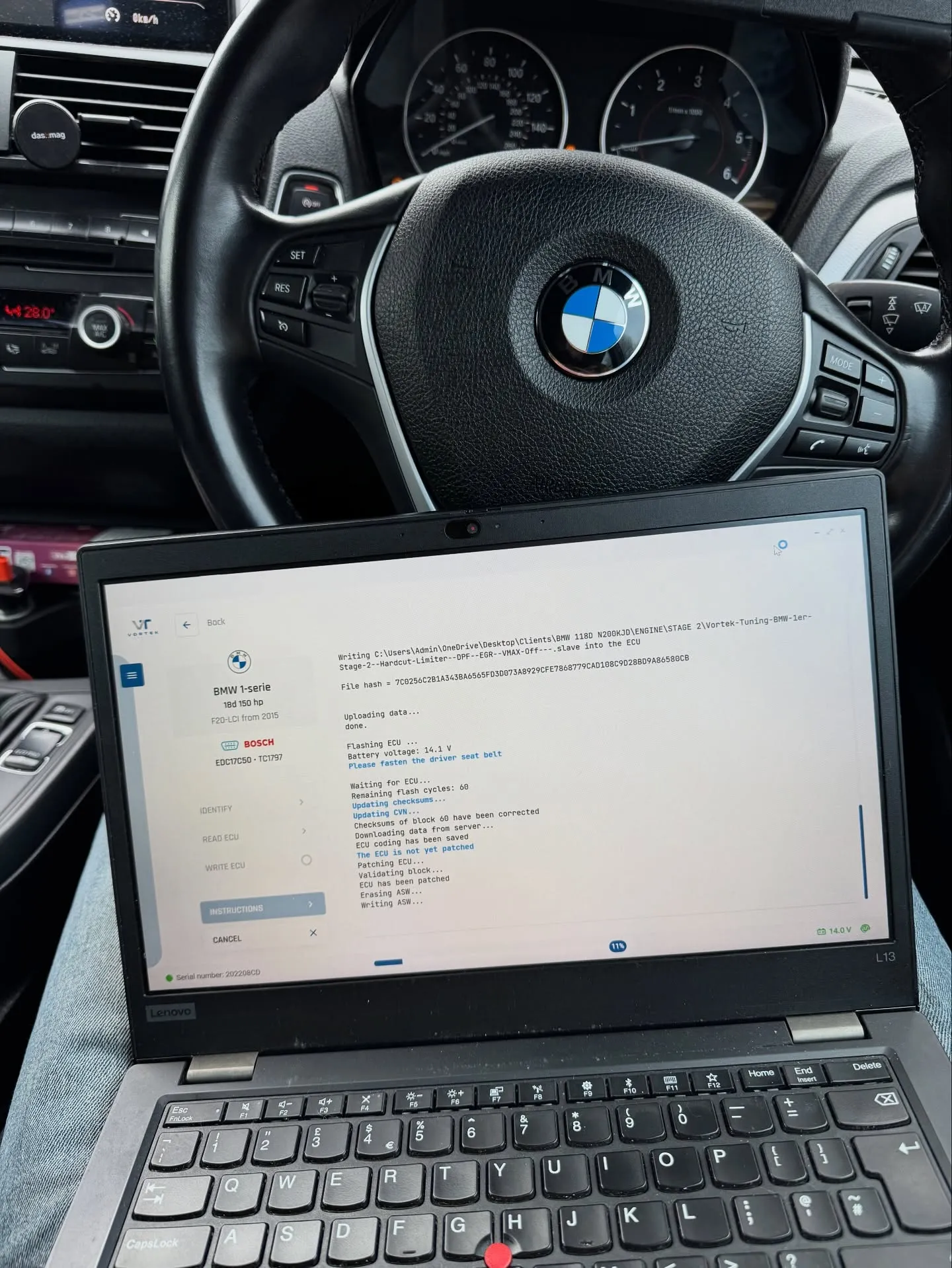 BMW 118d Stage 2 with DPF/EGR Solution & Hardcut photographed by MTechTuning