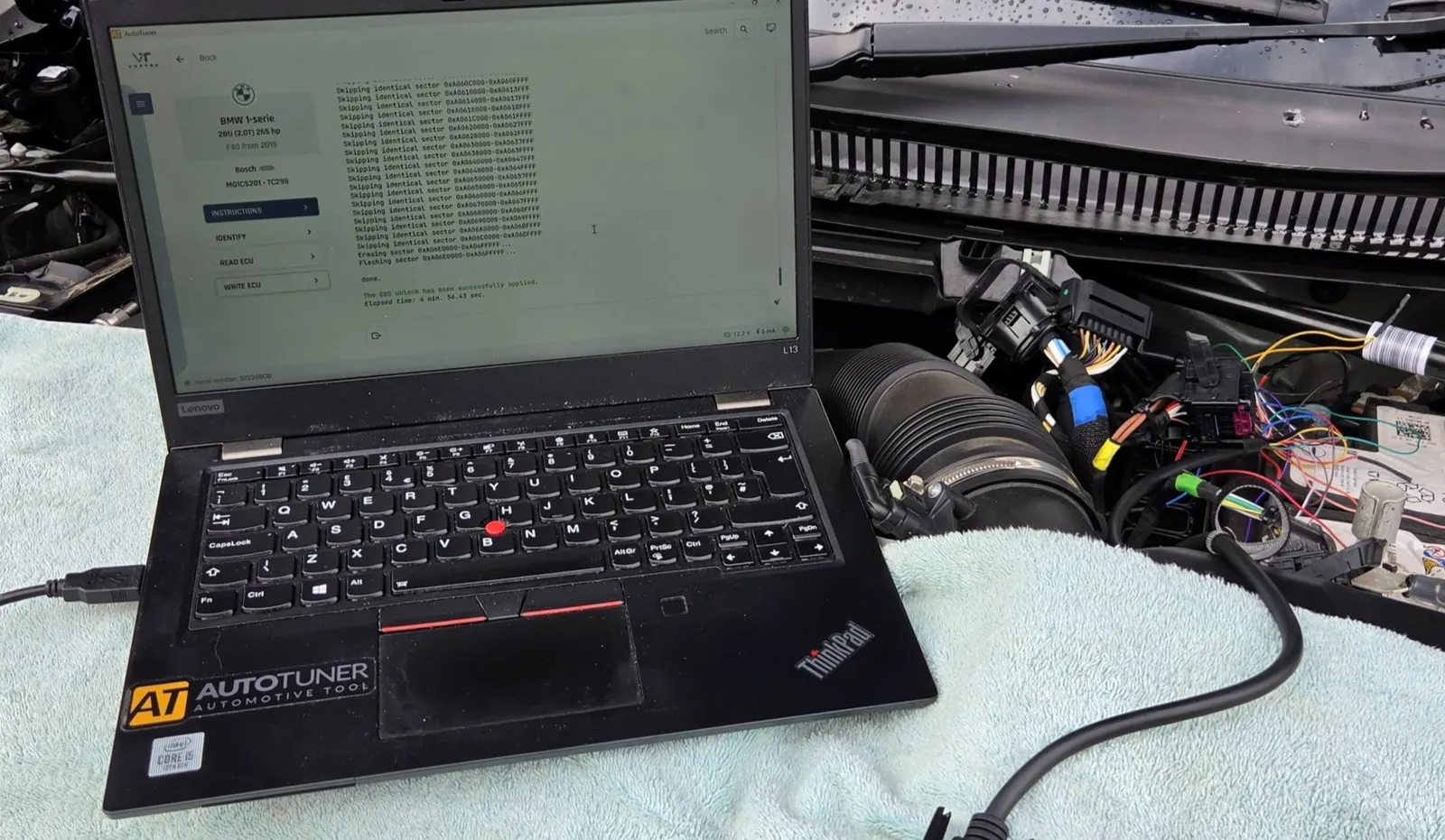 BMW 128ti F40 Stage 1 & MG1 ECU Unlock photographed by MTechTuning