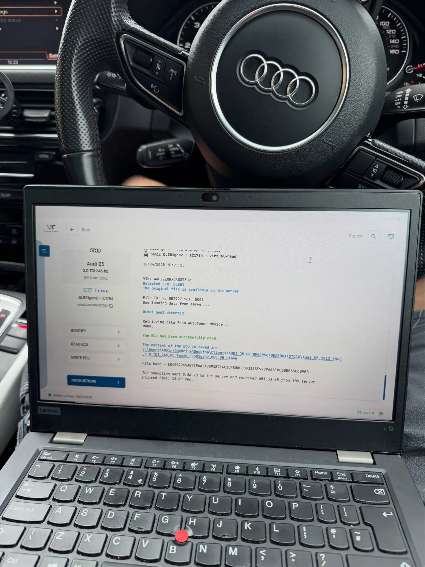 Audi Q5 3.0 TDI Stage 1 & Gearbox Tune photographed by MTechTuning